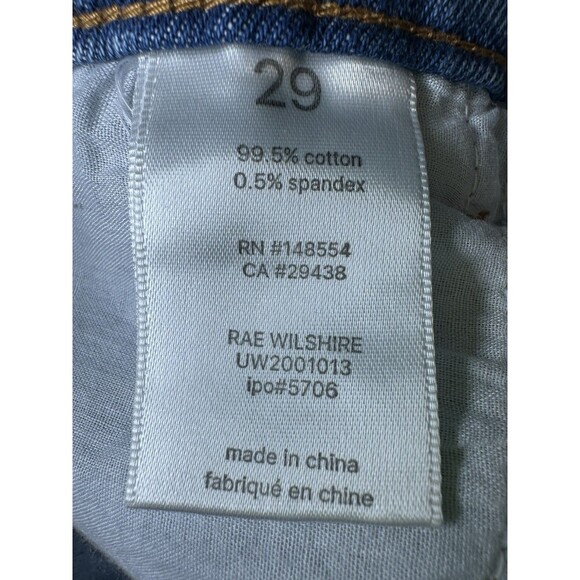UNPUBLISHED Rae Wilshire High Rise Straight Blue Jeans Denim Women's 29 NWT - Picture 7 of 11